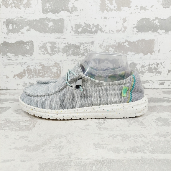 Hey Dude Shoes - New Hey Dude Wendy Stretch Grey Pearl River Casual Slip On Shoes O36